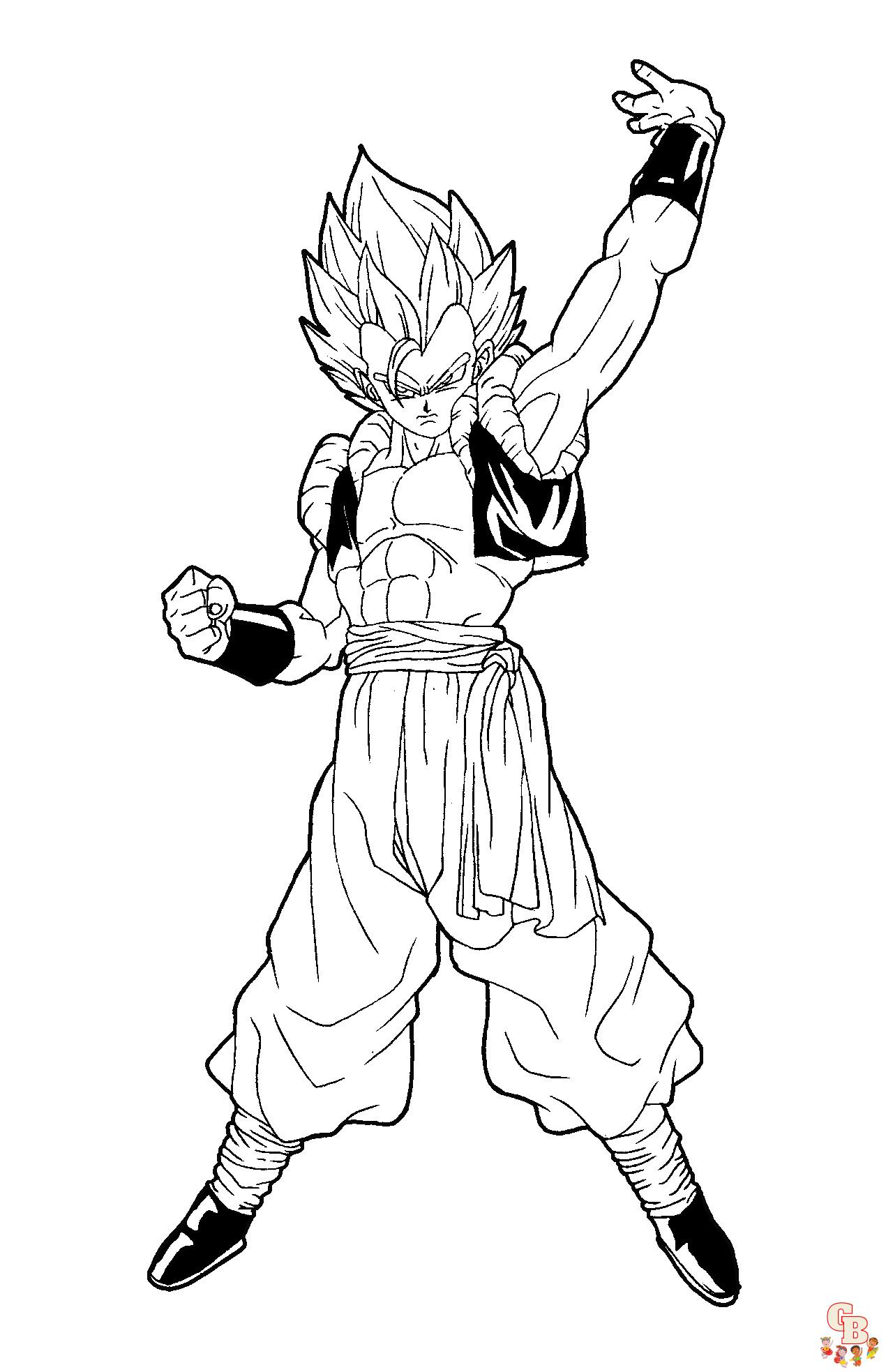dragon ball z gogeta coloring pages 2