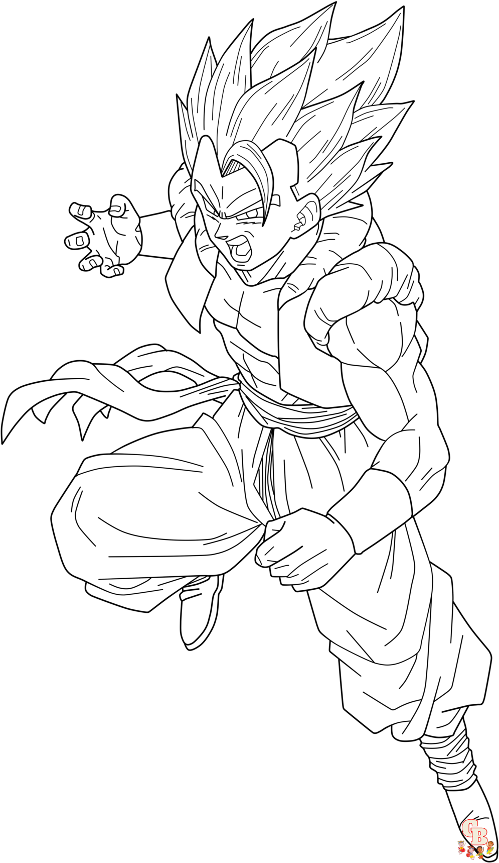 dragon ball z gogeta coloring pages 2