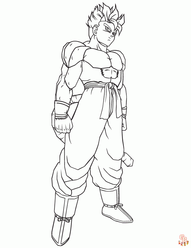 dragon ball z gohan coloring pages 1