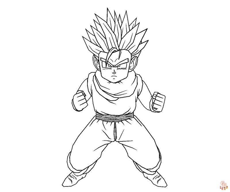 dragon ball z gohan coloring pages 1