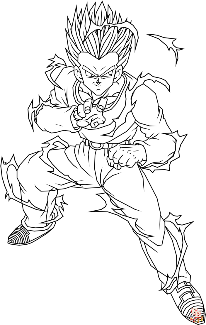 dragon ball z gohan coloring pages 2