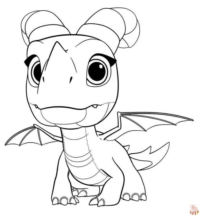 dragon cartoon coloring pages 1