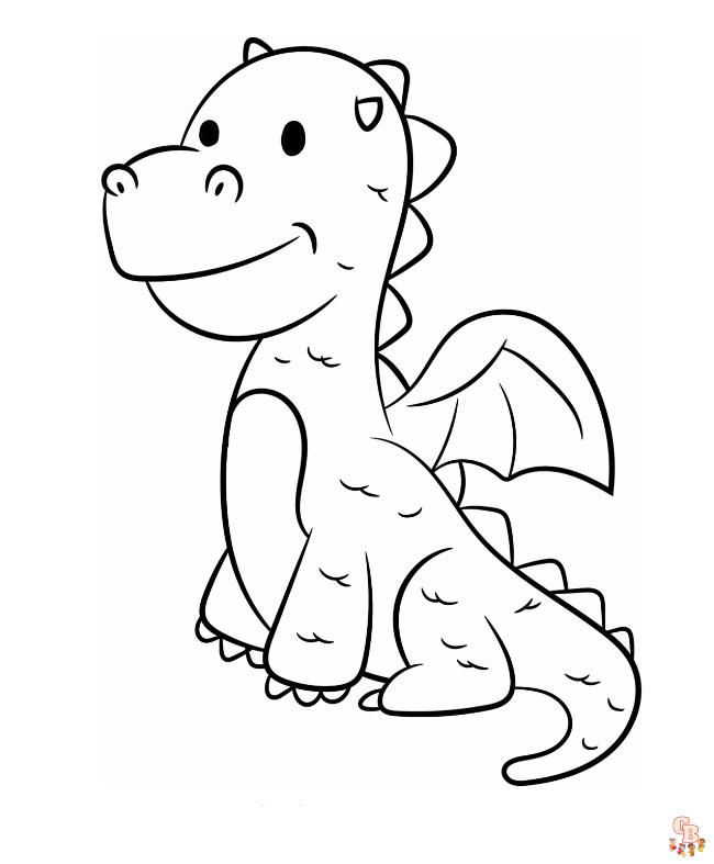 dragon cartoon coloring pages 2
