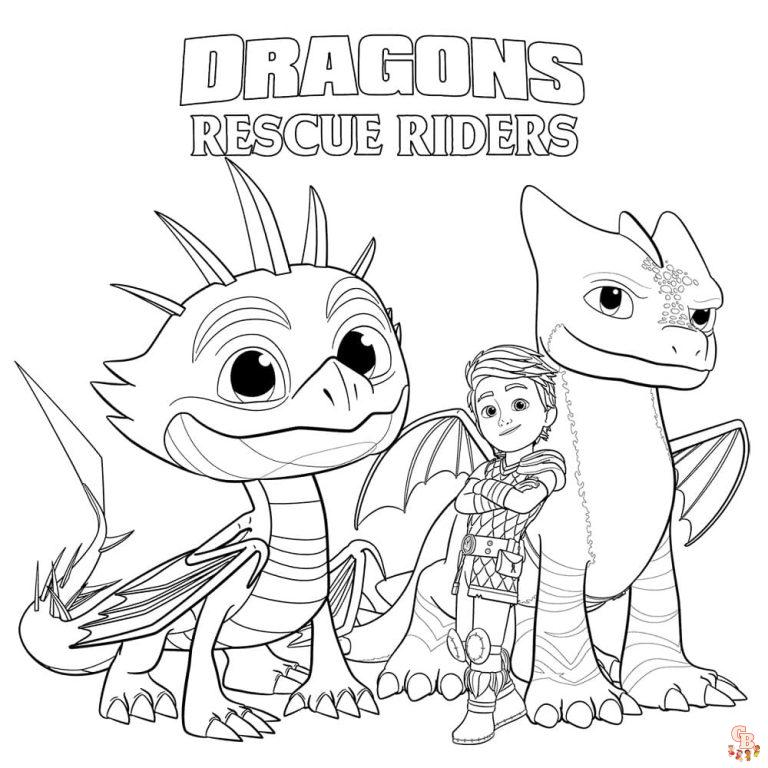 Dragons Rescue Riders Ausmalbilder Druckbar und Einfach