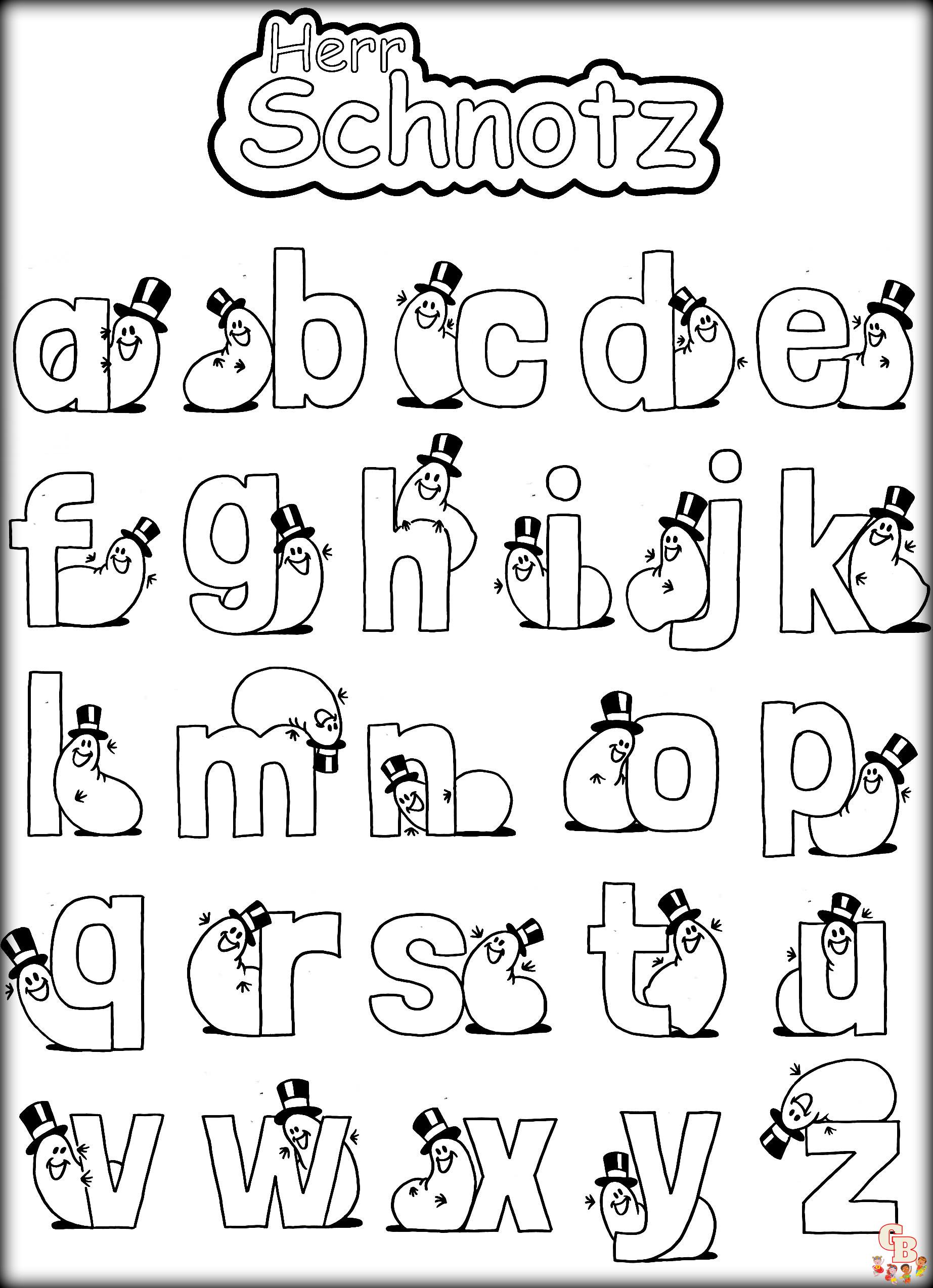 dibujos del alfabeto ingles para colorear pdf