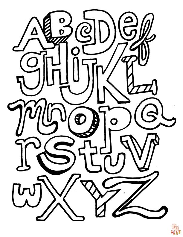 dibujos del alfabeto ingles para colorear