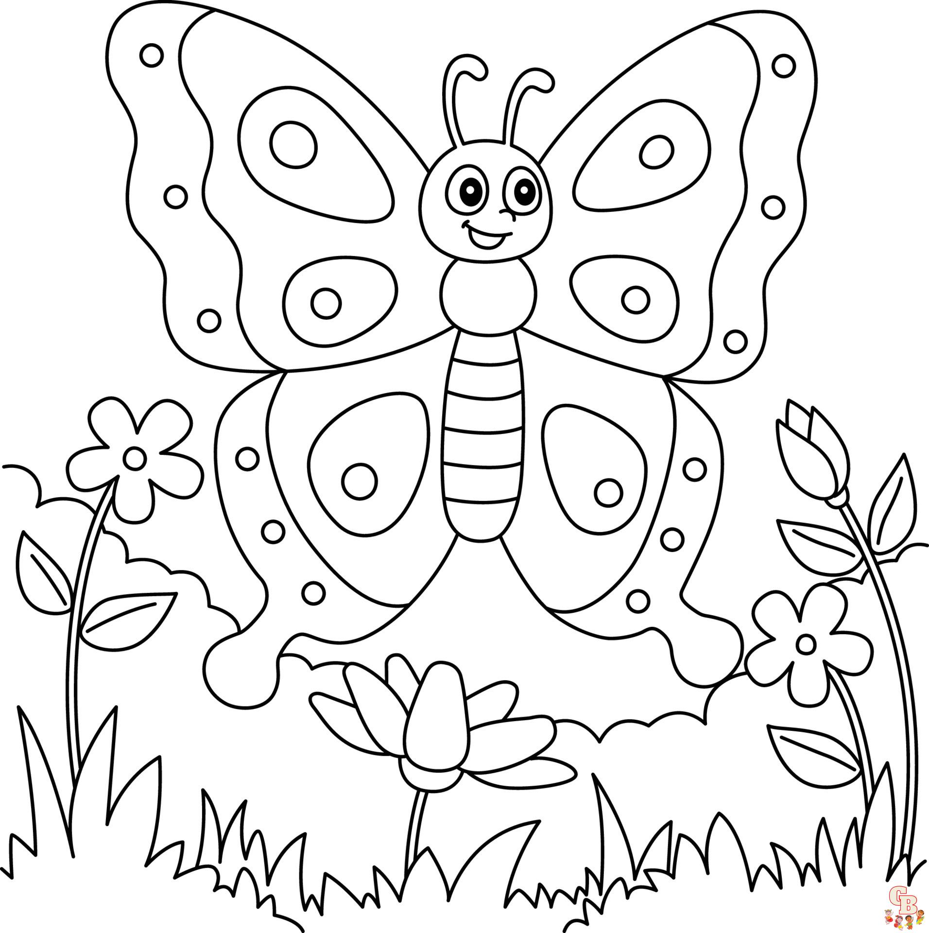 preschool butterfly coloring pages 3
