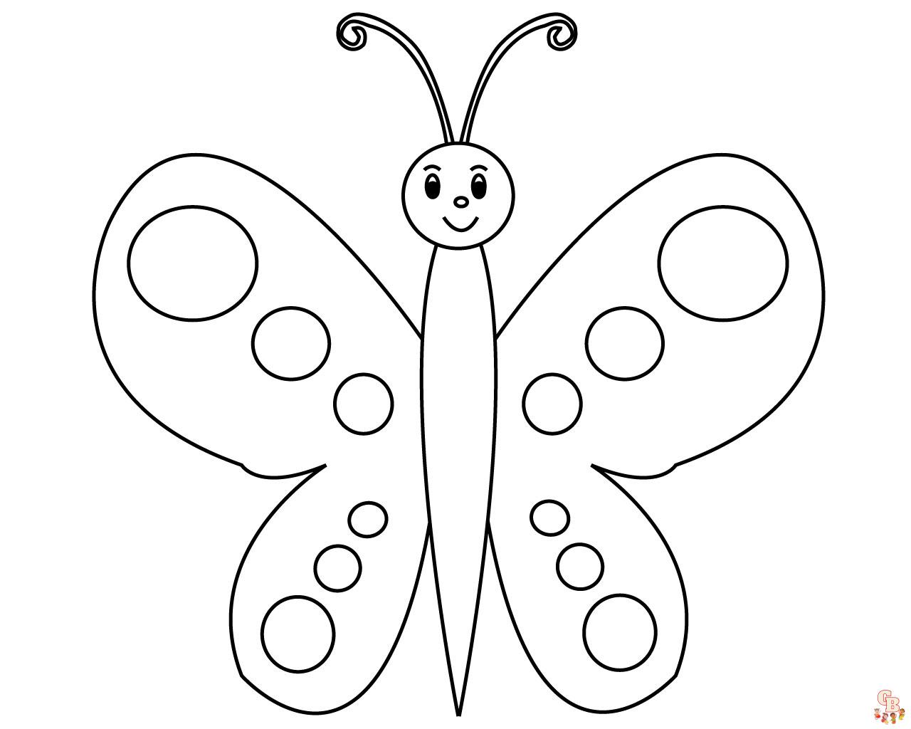 preschool butterfly coloring pages 4