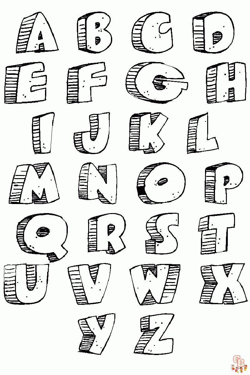 dibujos del alfabeto imprimibles para colorear