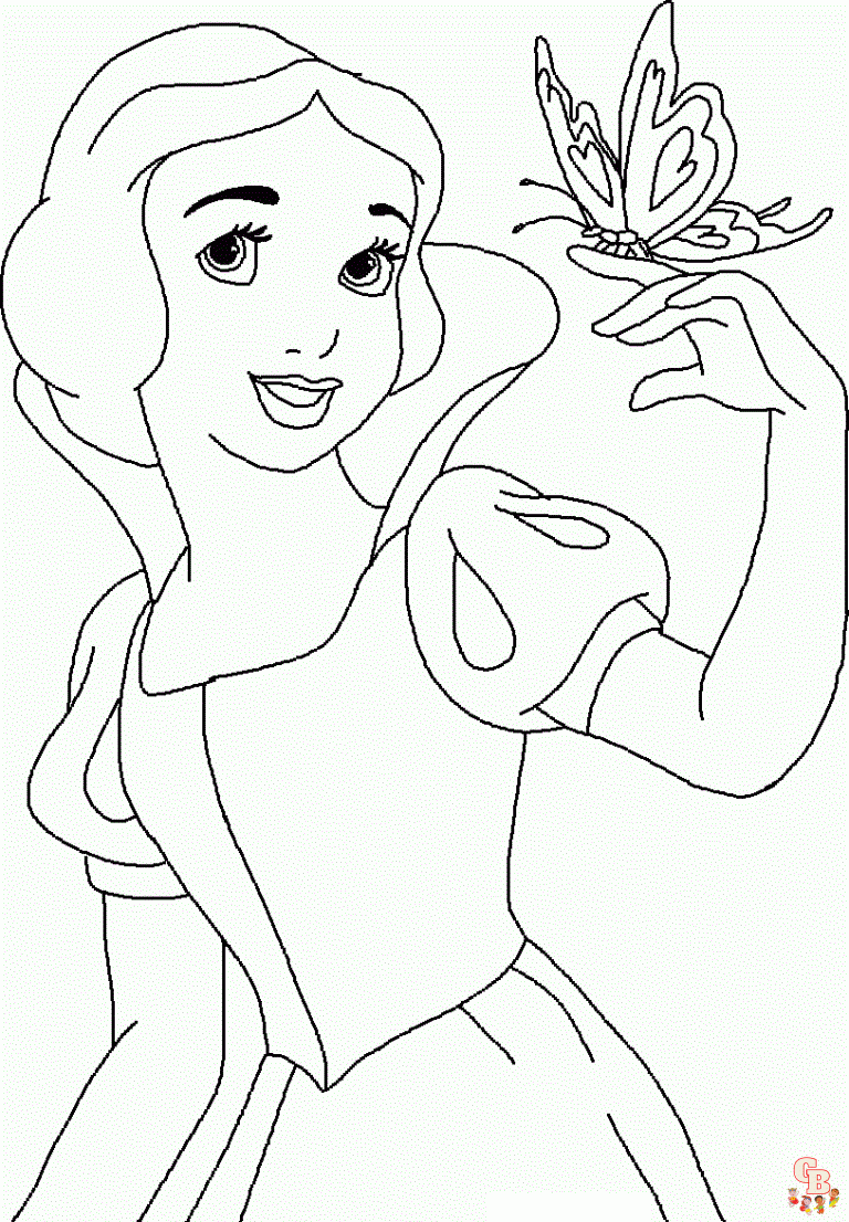 disney princess black and white coloring pages