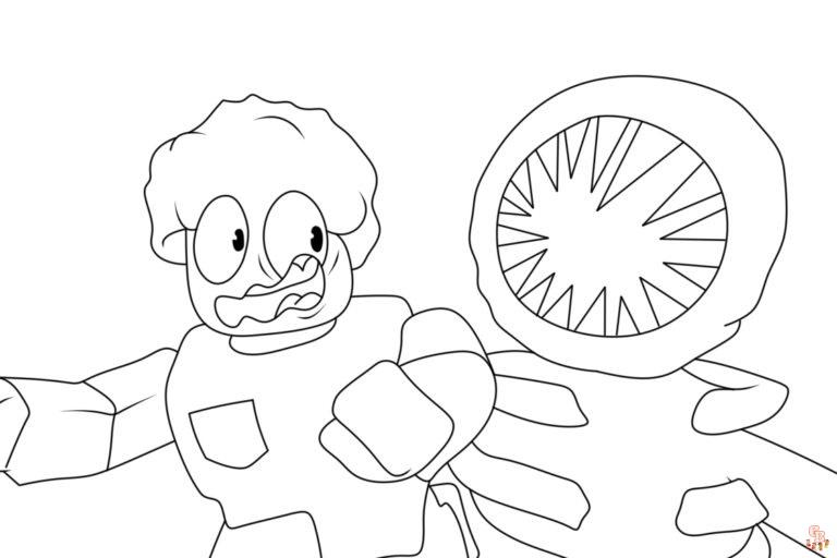 Roblox character coloring page Doors - Topcoloringpages.net in