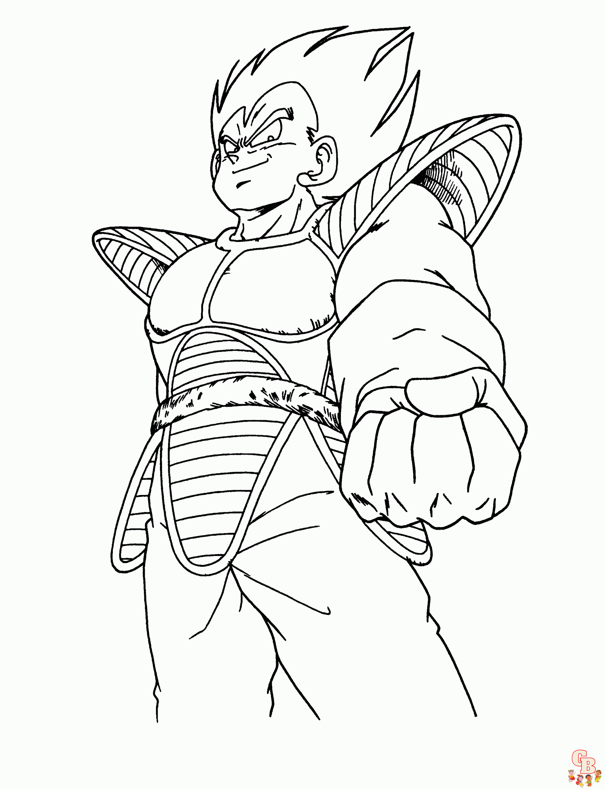 vegeta dragon ball z coloring pages 1