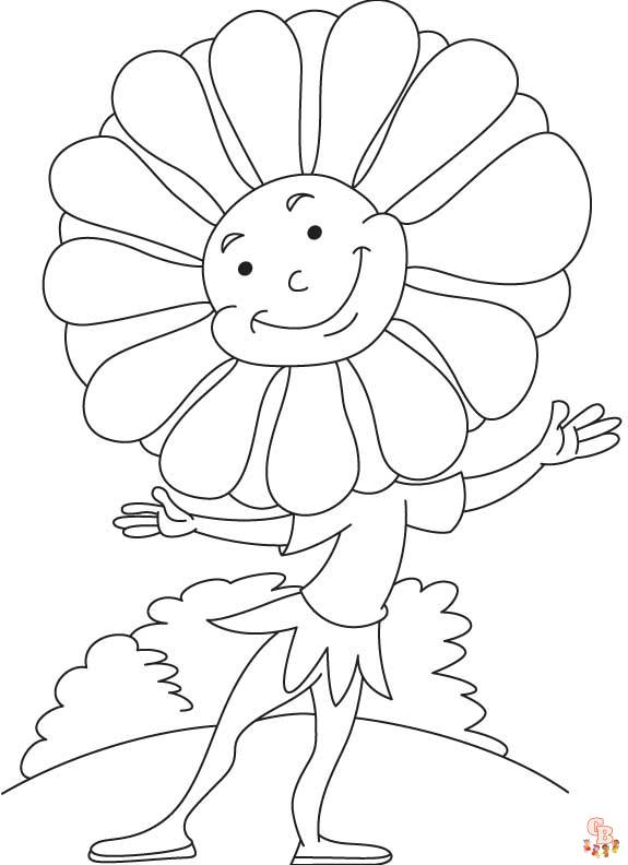 Aster Coloring Pages 6