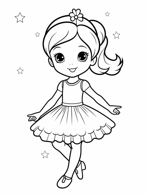 Beautiful Ballerina Coloring Pages for Kids | Printable and Free