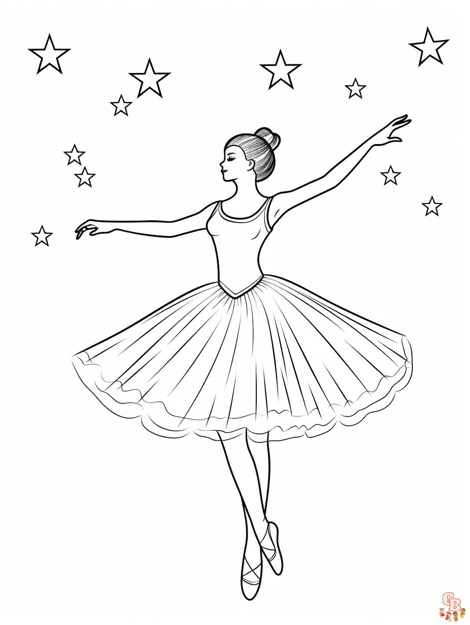 Ballerina coloring pages free