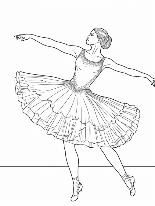 Beautiful Ballerina Coloring Pages for Kids | Printable and Free