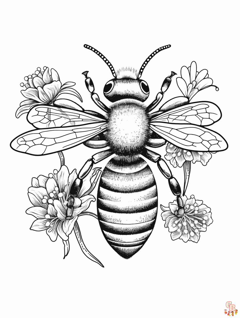 Раскраска Пчела с мёдом