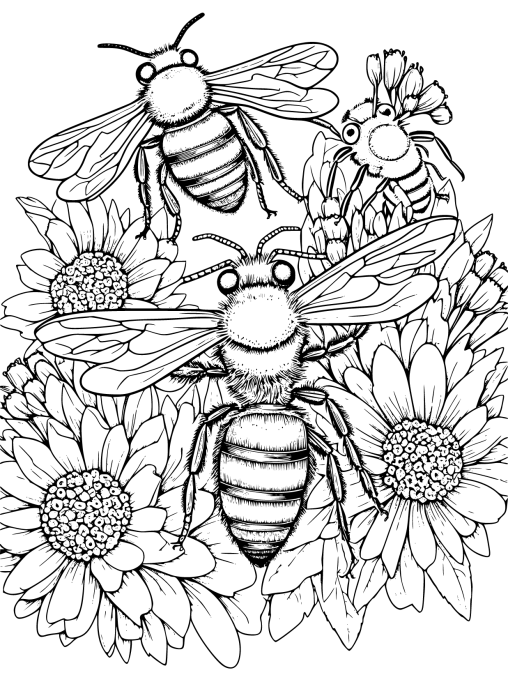 Bee Coloring Pages - Explore the World of Bees with GBcoloring