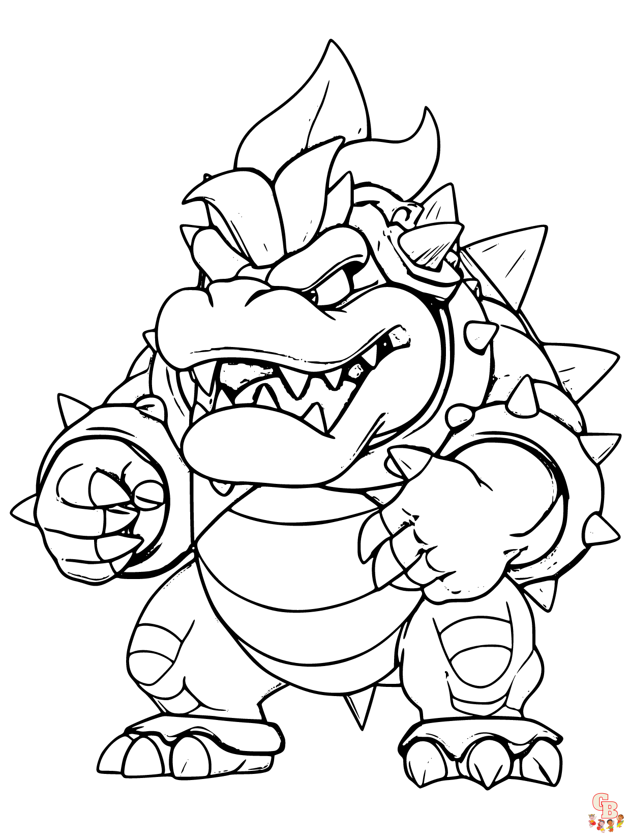 Bowser coloring pages 1