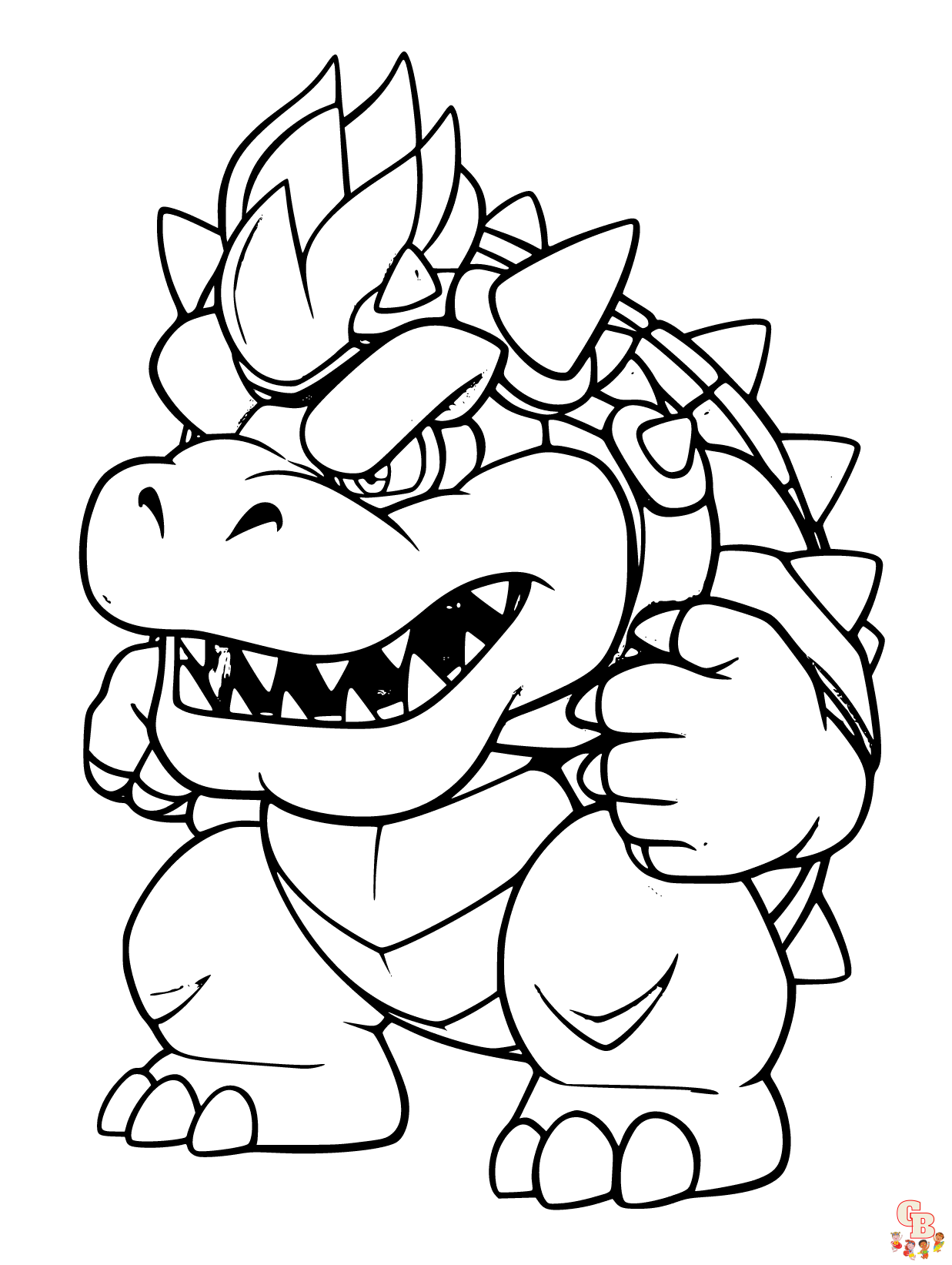 Bowser coloring pages free