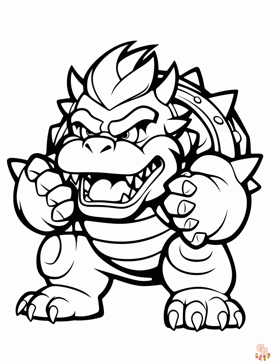 Bowser coloring pages printable