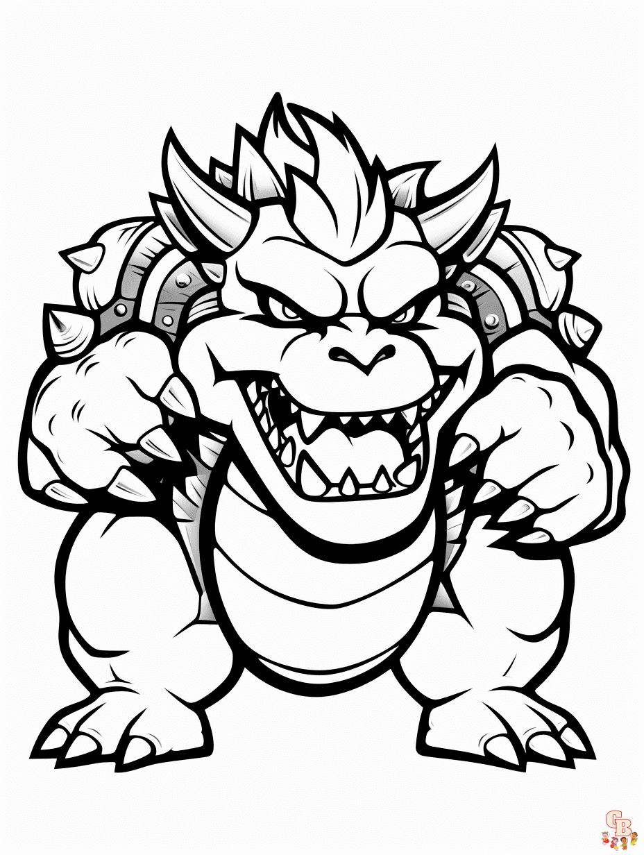 Bowser coloring pages to print