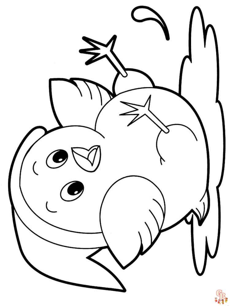 Cartoon Animals Coloring Pages easy 