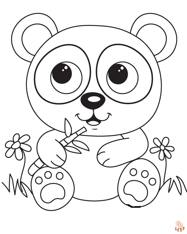 anime panda coloring pages