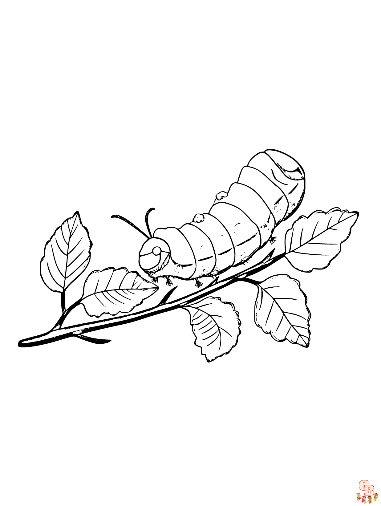 Caterpillar coloring pages 1