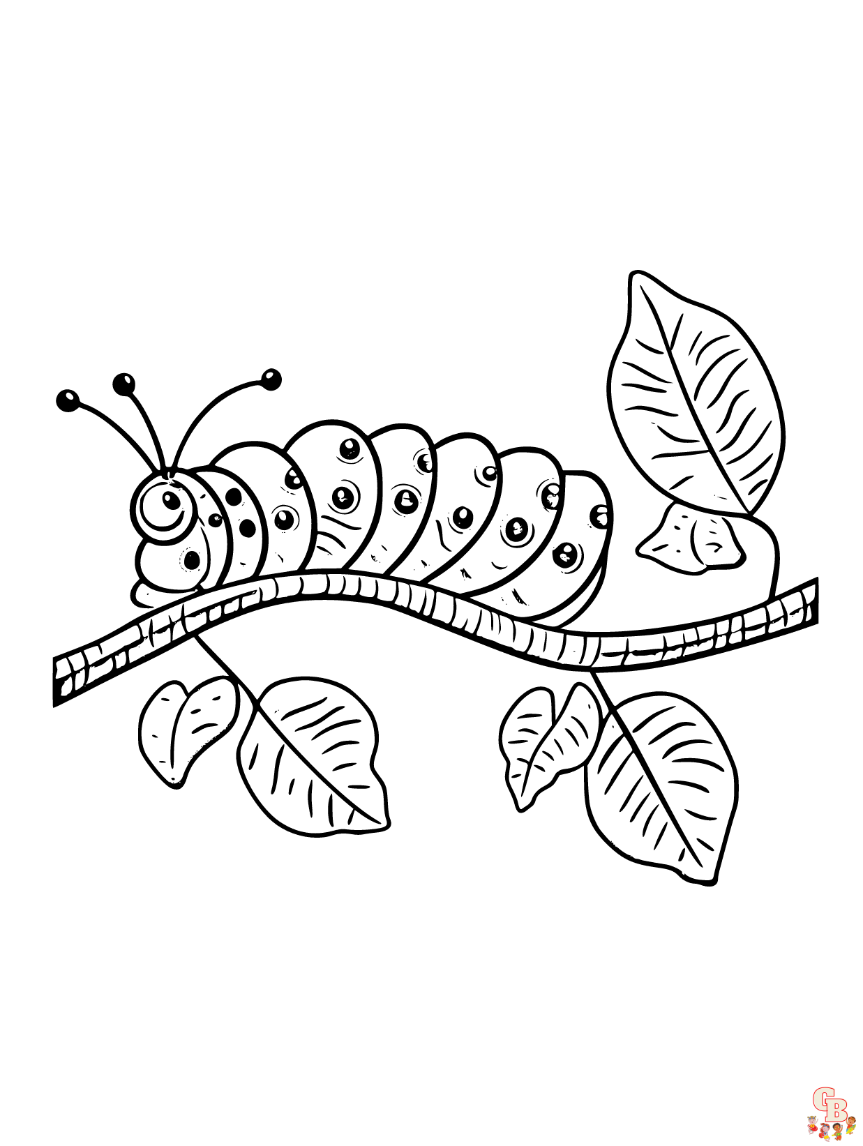 Caterpillar coloring pages free