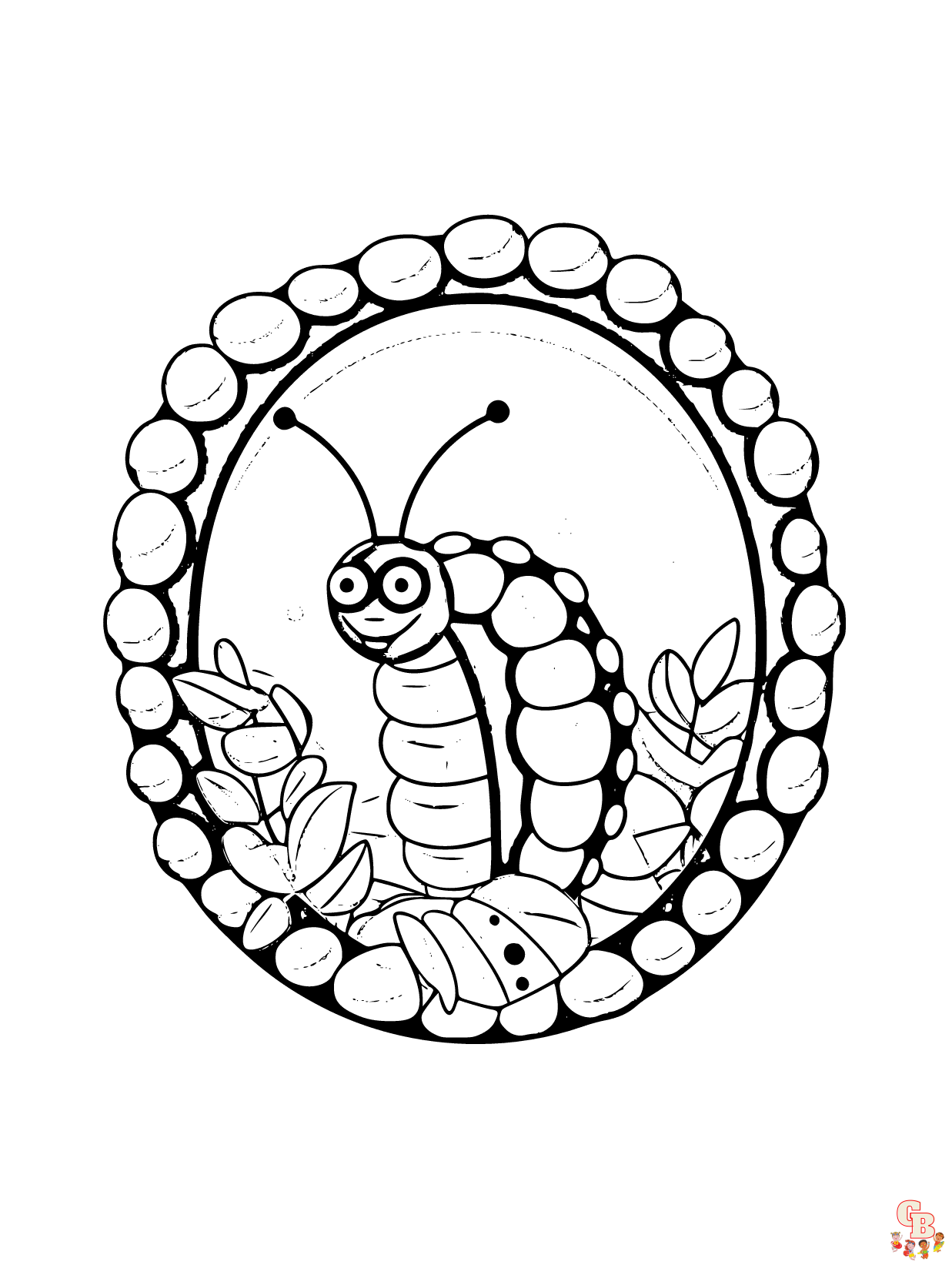 Caterpillar coloring pages to print