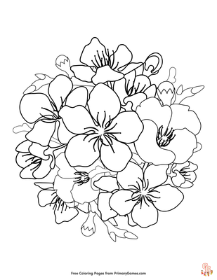 Cherry Blossom Coloring Pages 2