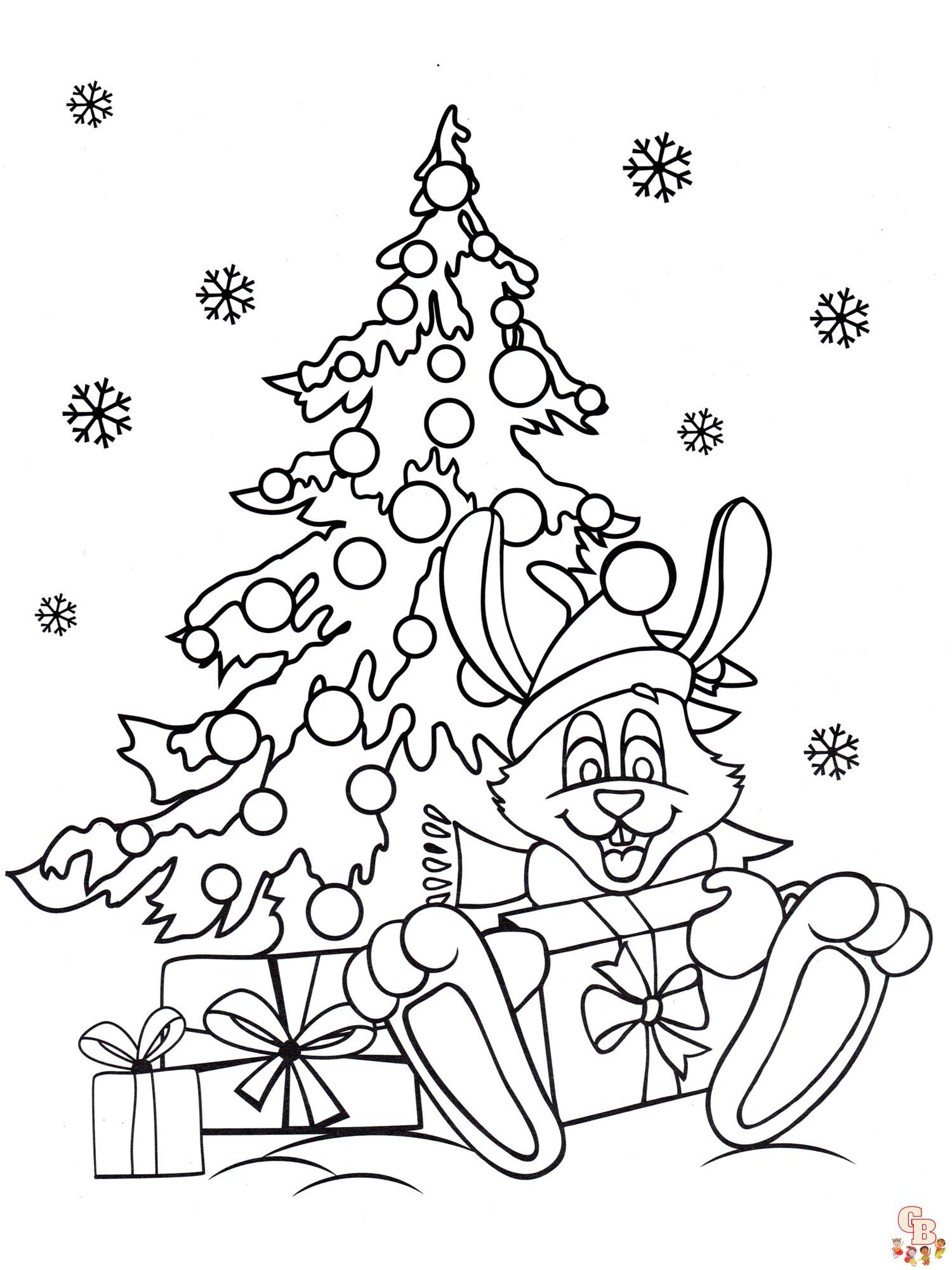 Christmas Animal Coloring Pages