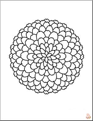 Chrysanthemums Coloring Pages 6