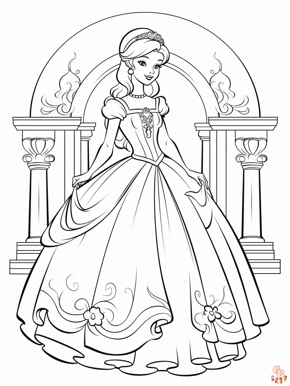Cinderella värityssivut tulostettavat
