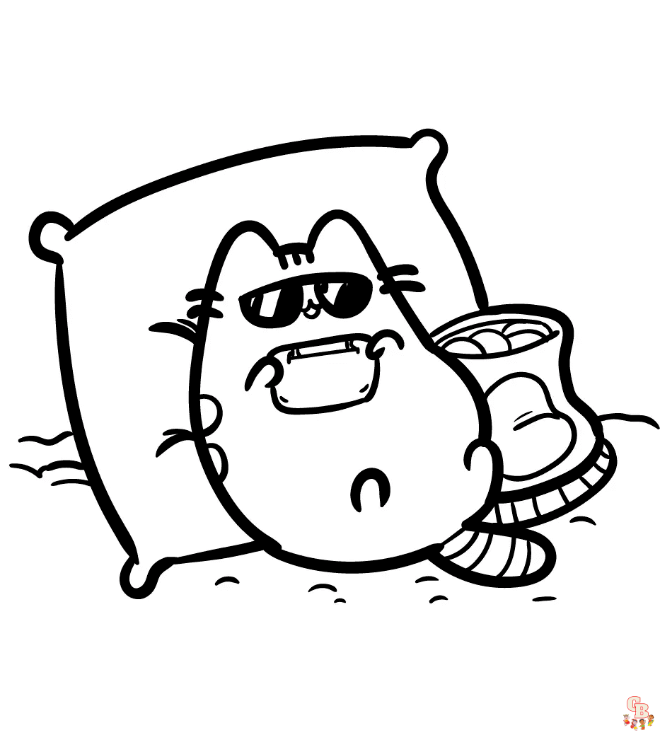 Cool Pusheen Coloring Pages 2