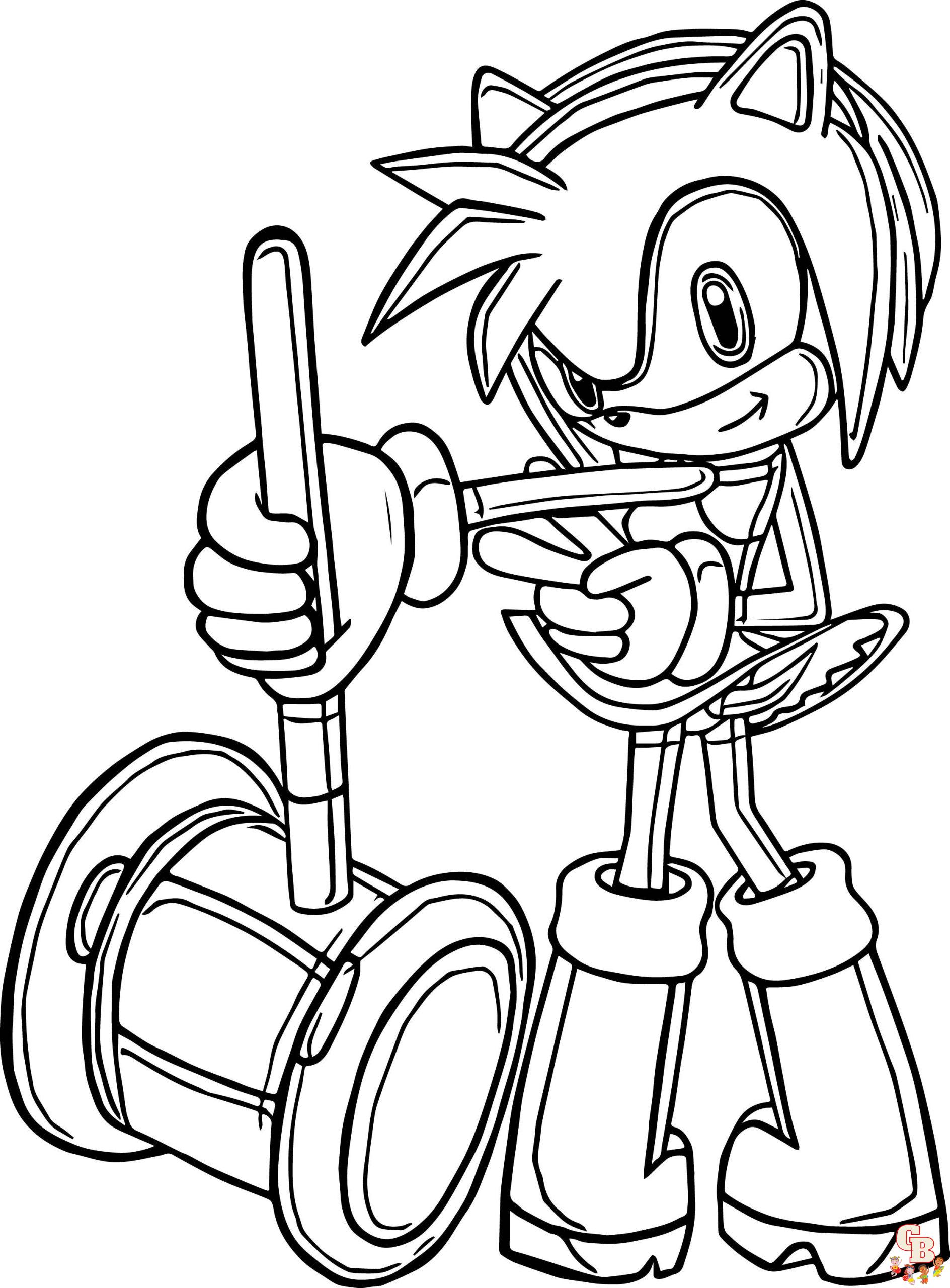 Amy Rose coloring page  Free Printable Coloring Pages