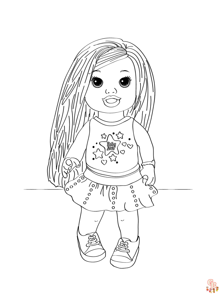 Free Cute Baby Alive Doll Coloring Pages - Printable and Easy