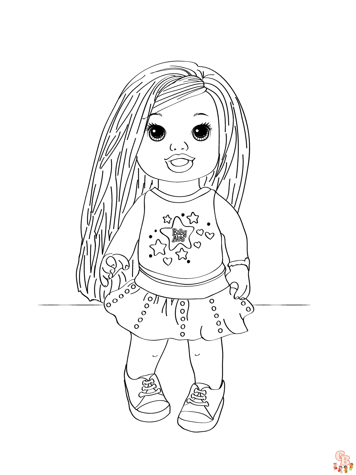 Cute Baby Alive Doll 塗り絵 3