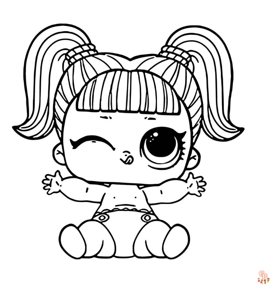 Cute Baby Alive Doll coloring pages easy