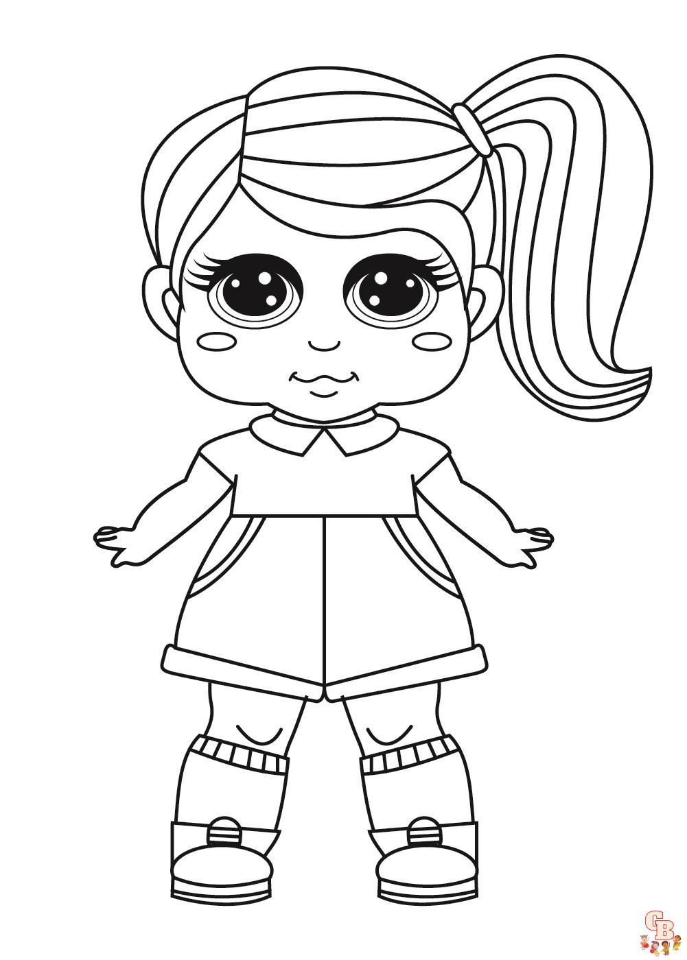 Cute Baby Alive Doll coloring pages free 1