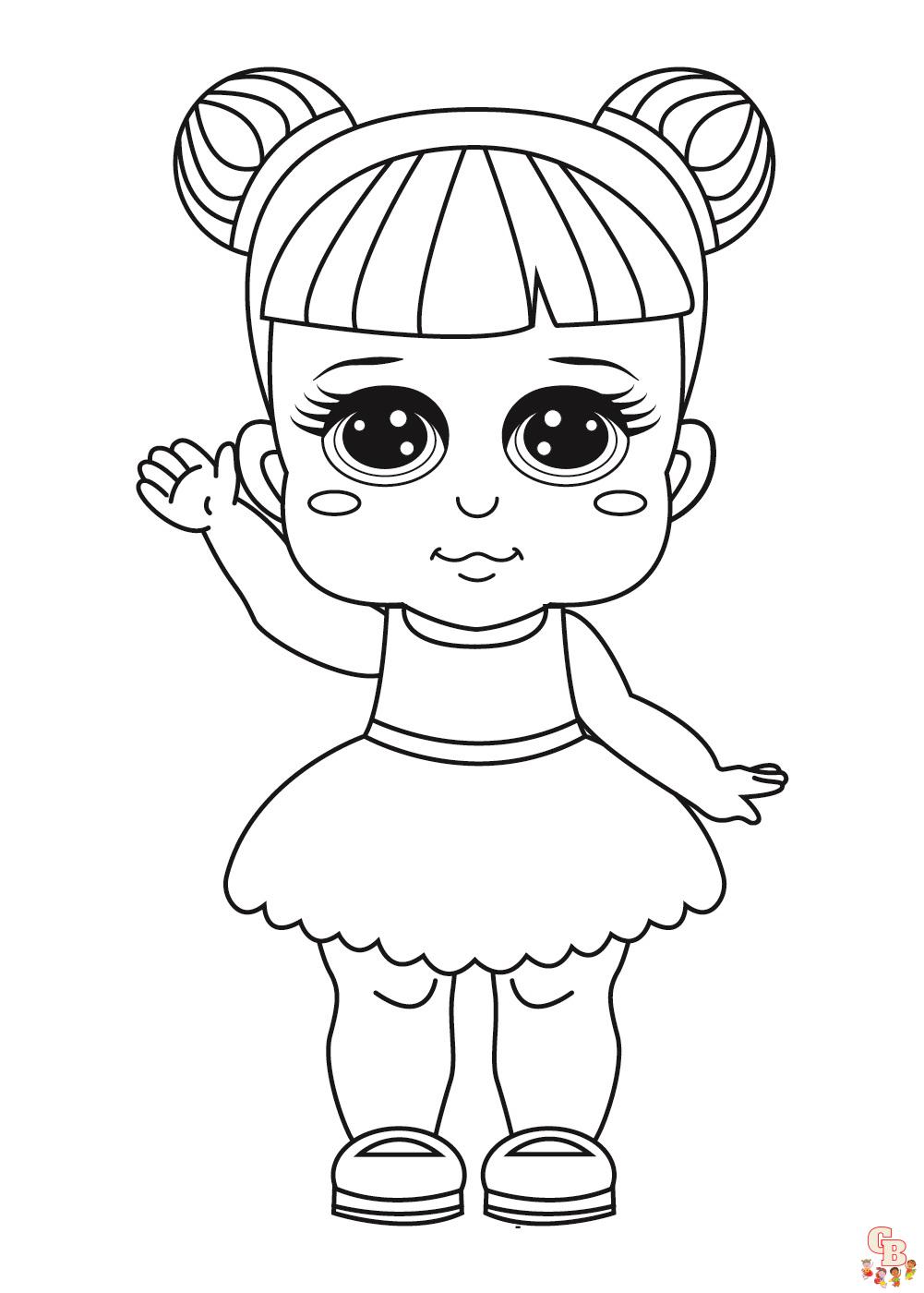 Cute Baby Alive Doll 塗り絵 無料 2