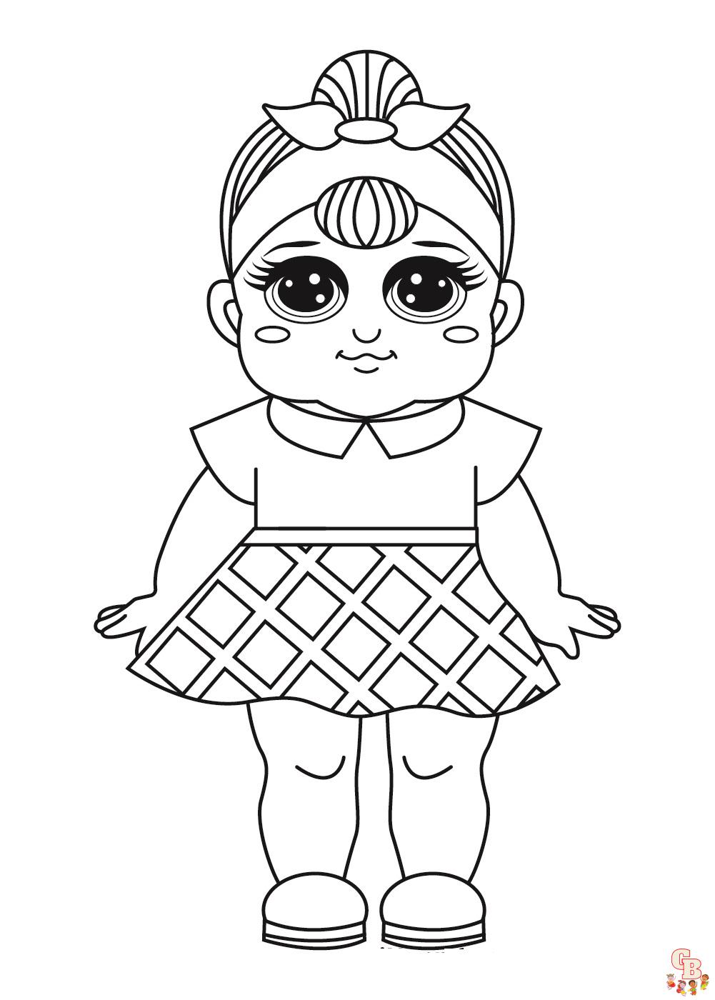 Cute Baby Alive Doll coloring pages printable 1