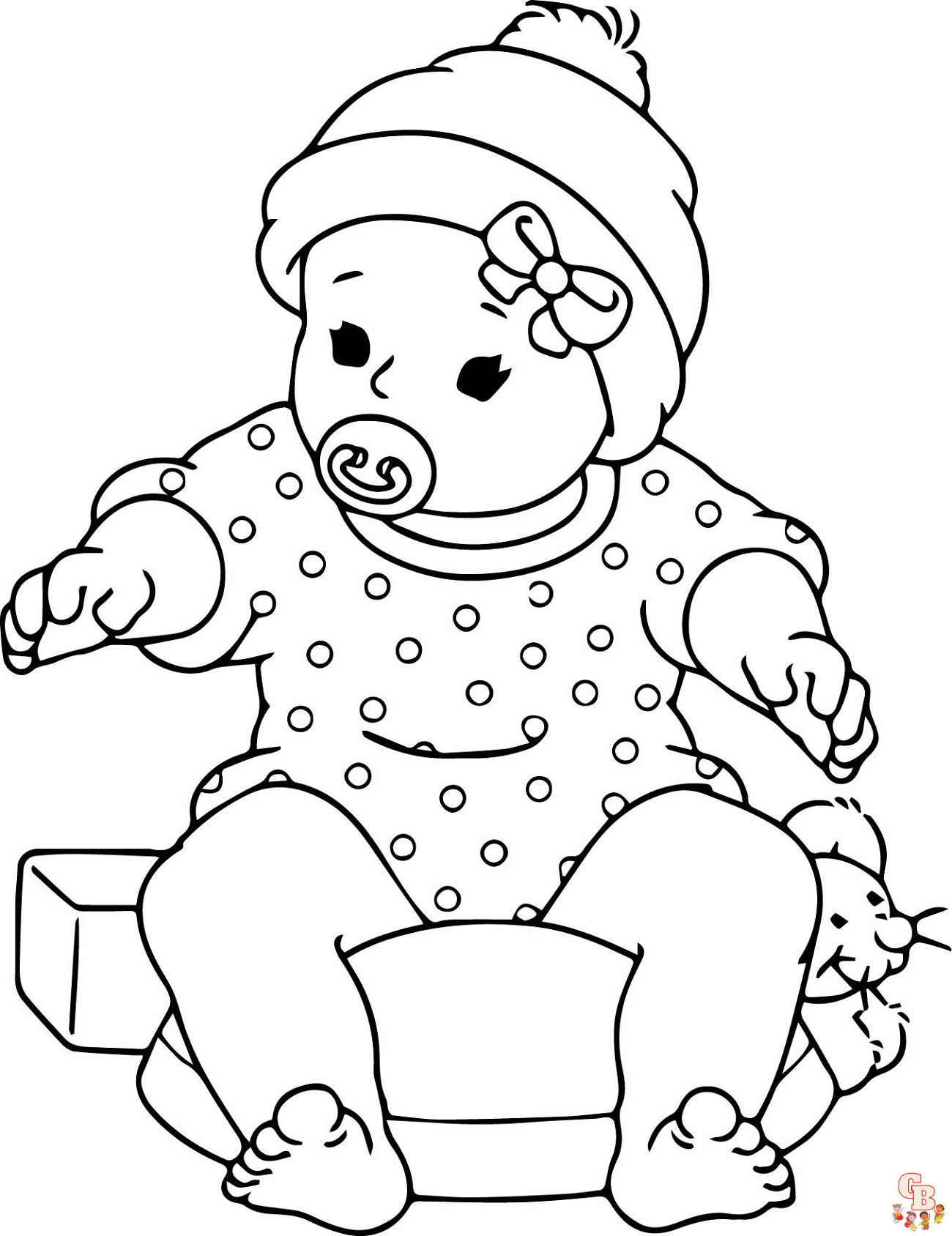 Cute Baby Alive Doll coloring pages printable free 1