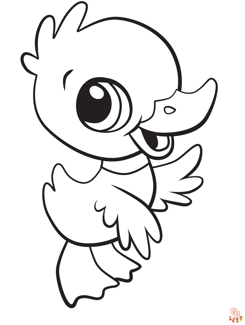 cute duck coloring pages