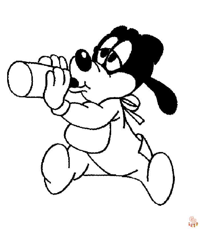 Cute Baby Goofy coloring pages printable free