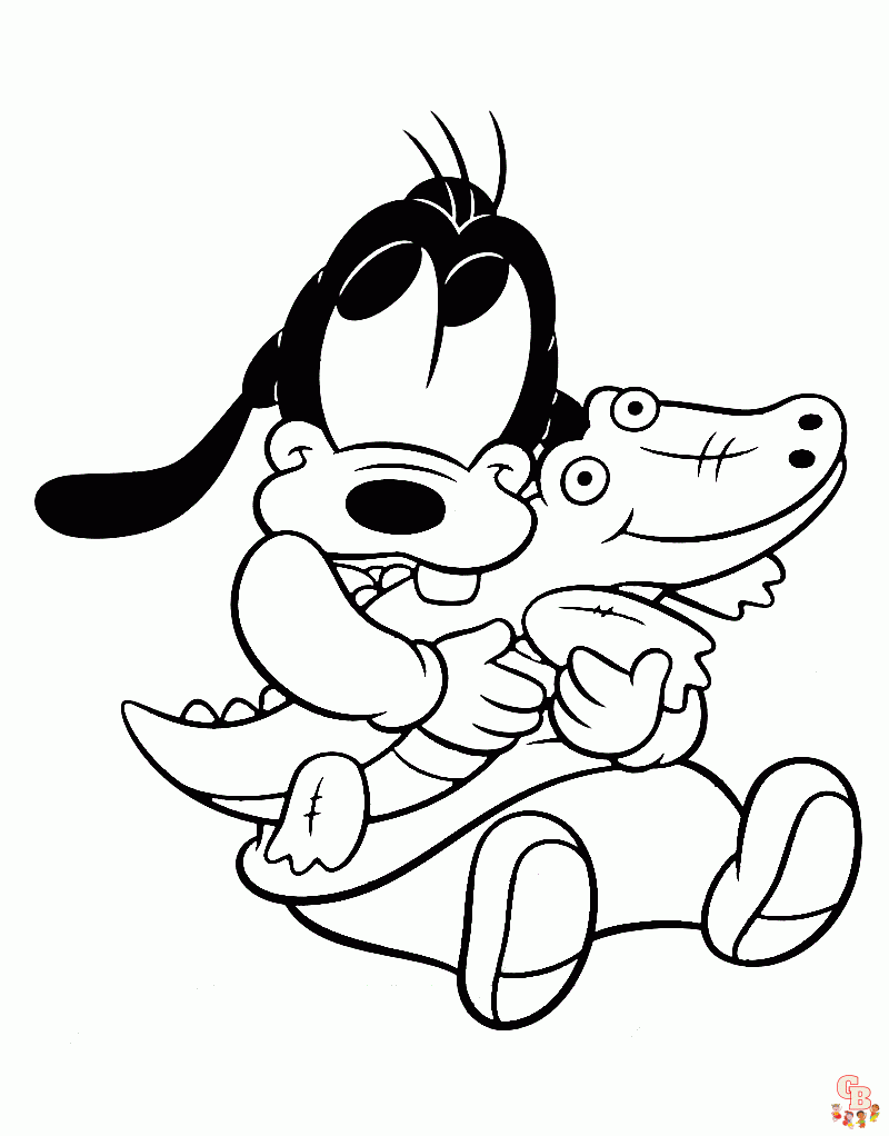 Cute Baby Goofy coloring pages