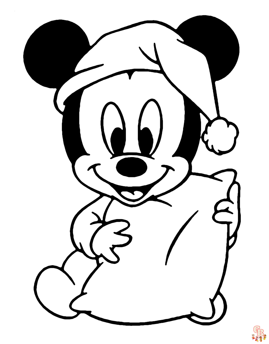 Cute Baby Mickey coloring pages 2