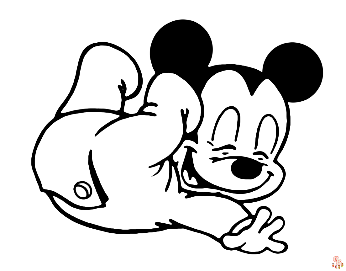 Cute Baby Mickey coloring pages printable 1