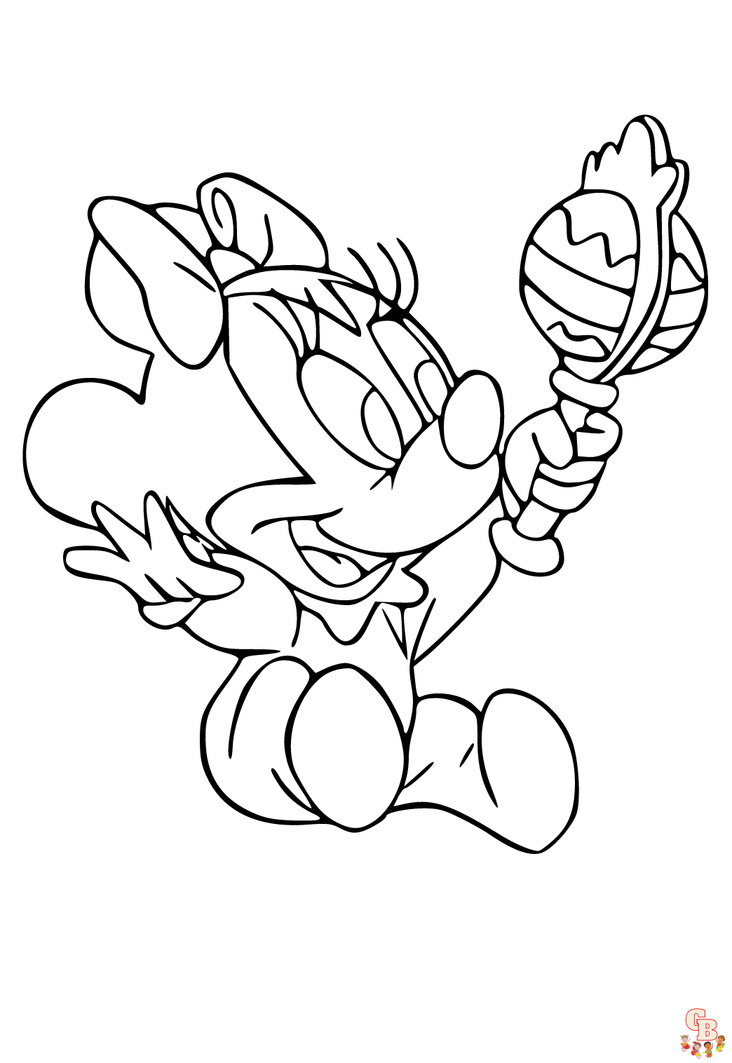Cute Baby Minnie coloring pages 2